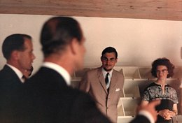 S princem Filipem na studiích v Bangoru ve Walesu (1968)